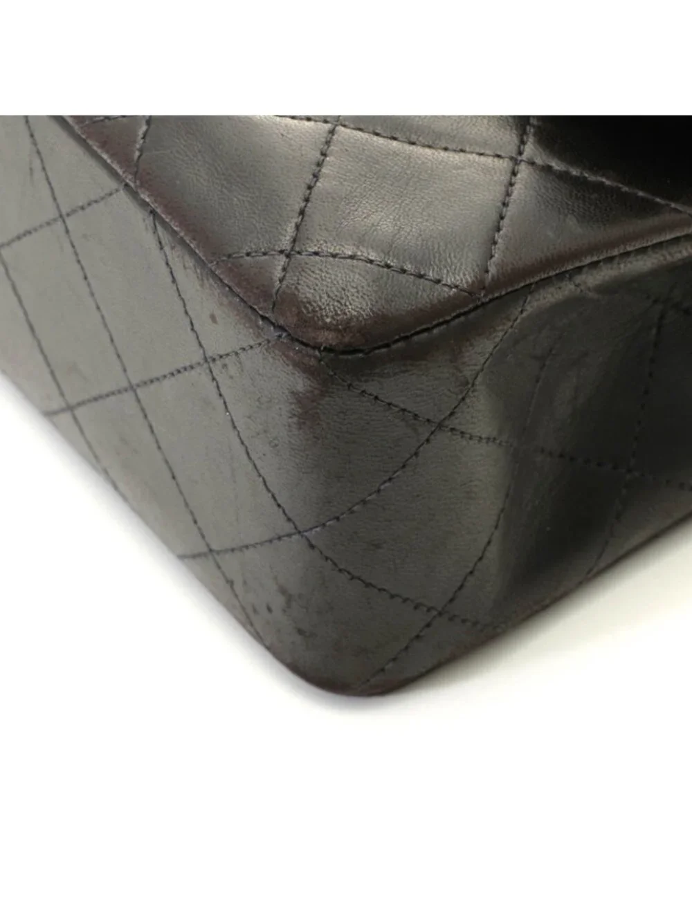 Chanel Quilted Double Flap Bag 23 Black Lambskin